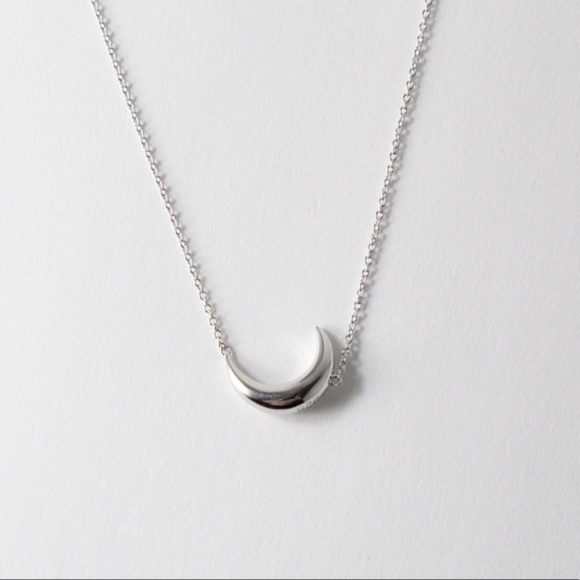 Jewelry - Sterling Silver Crescent Moon Necklace 17 inches